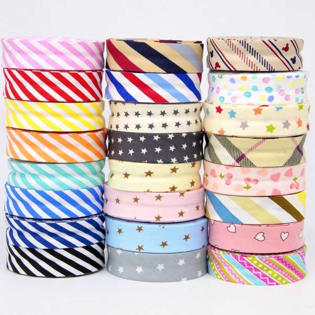 Binding Tape Bias - Nastro in cotone pieghettato singolo da