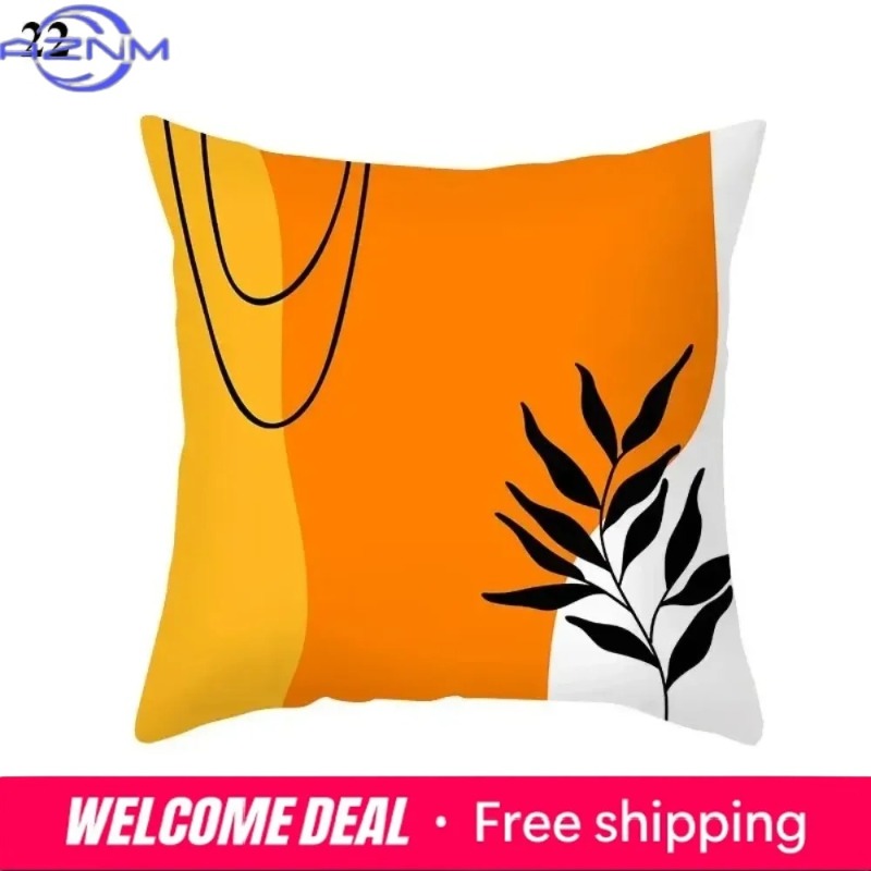 Century Textile & Sewing Supply - Fodera per cuscino Boho arancione astratta,