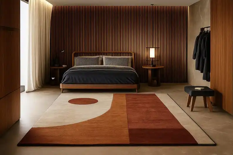Century Textile & Sewing Supply - Tappeto geometrico moderno HD-Mid-Century Tappeto astratto