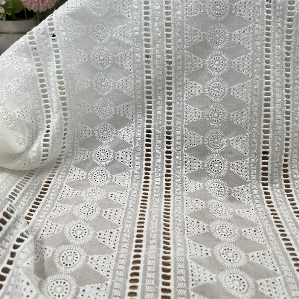Tessuto in cotone bianco con r - Sewing Eyelet Fabric recensione e prezzo
