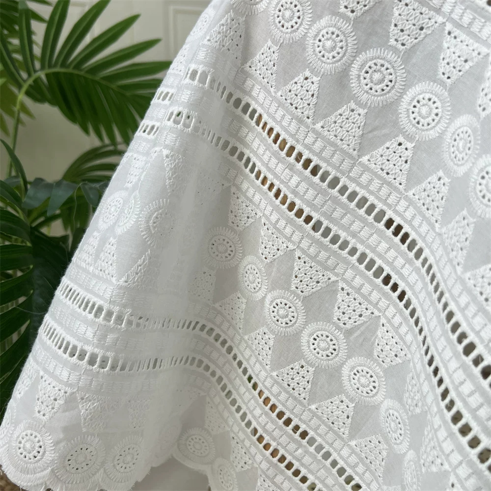 Tessuto in cotone bianco con r - Sewing Eyelet Fabric recensione e prezzo