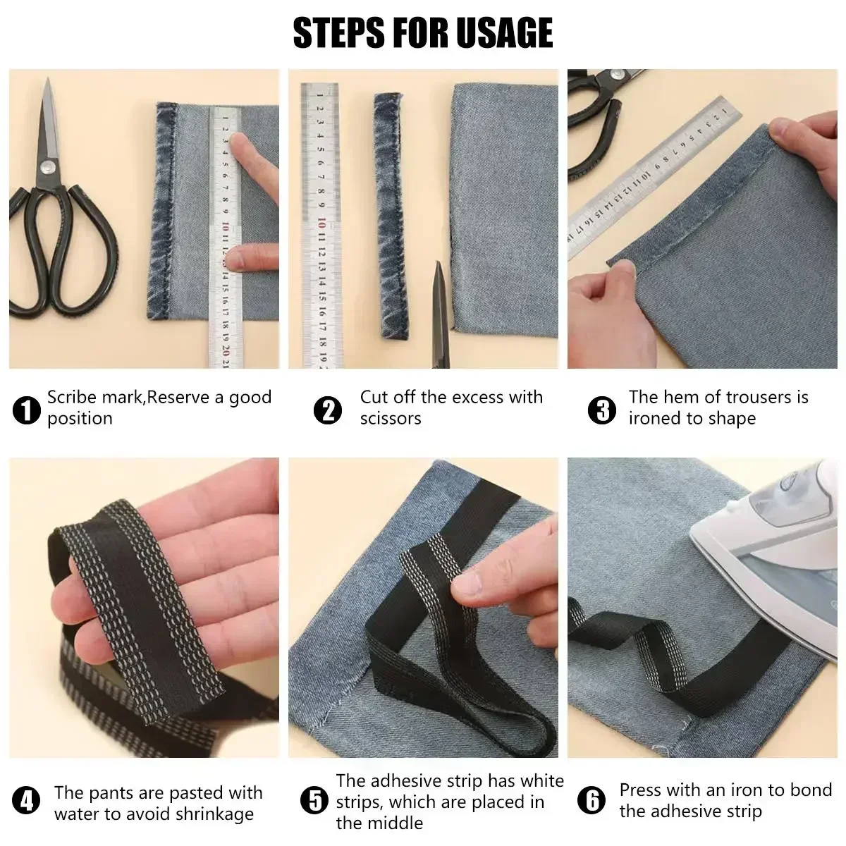 Pantaloni da 78,74 pollici Bor - Hem Tape Fusible recensione e prezzo