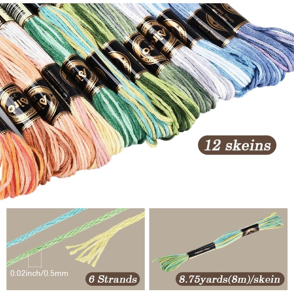 12 Gomitoli 105 Iarde Filo da  - Embroidery Floss Thread recensione e prezzo