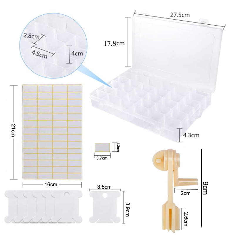 1/50/100/500pc Bobine di plast - Bobbin Organizer Box recensione e prezzo