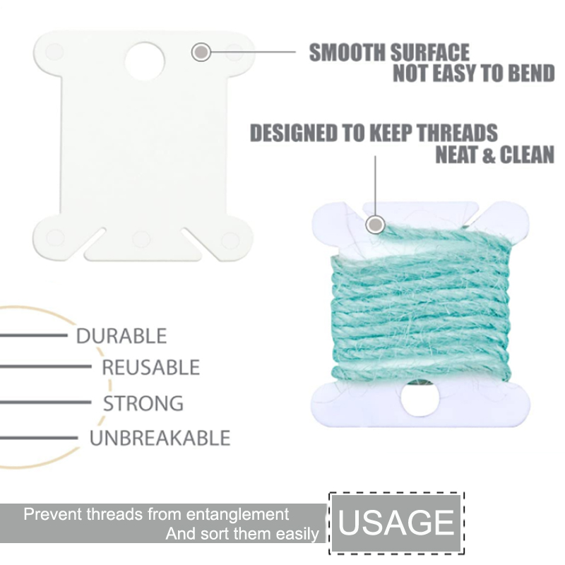 1/50/100/500pc Bobine di plast - Bobbin Organizer Box recensione e prezzo